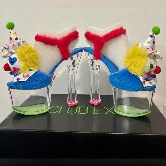 NIB Dolls Kill / Club Exx Chuckle Charm Platform Heels - Picture 4 of 10